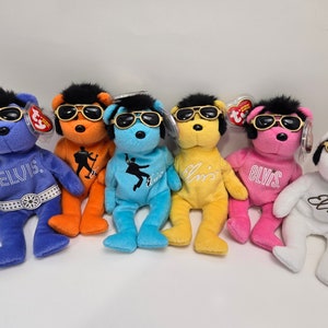 Ty Beanie Baby Elvis Bears - Ty Beanie Babies (8 inch) Vintage Beanies