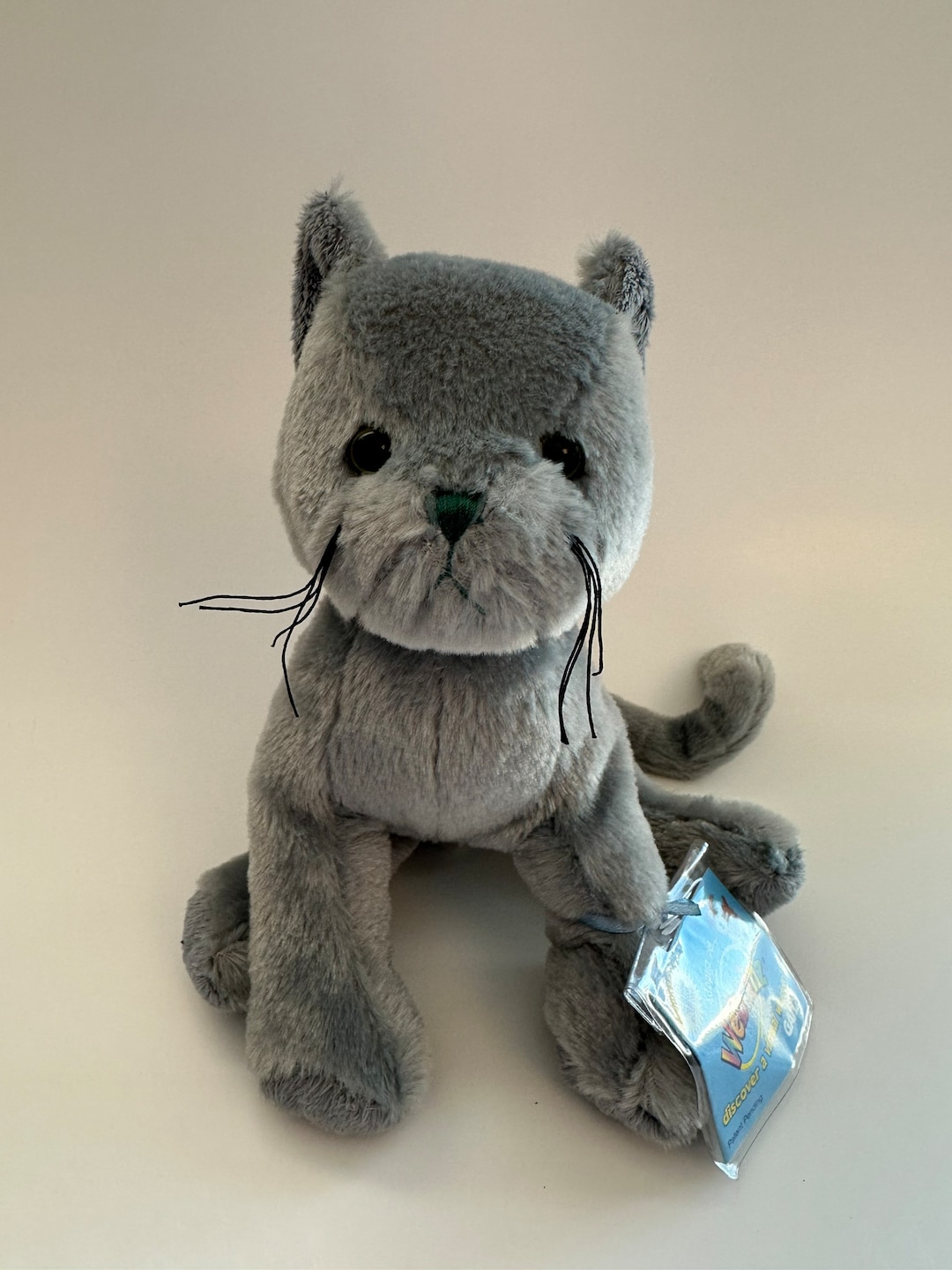 Adorable Vintage kinz charcoal Cat the Gray Cat Plush Etsy