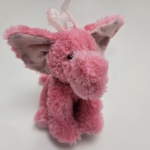 Russ &quot;Fannie&quot; the Pink Elephant Stuffed Animal Vintage Collectible Plush (10 inch)