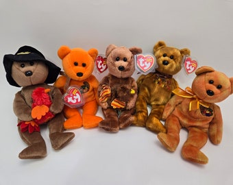 Ty Beanie Baby-Bär Danksagungs-Bär - Ty Beanie Babies (8 inch) Vintage Mützen