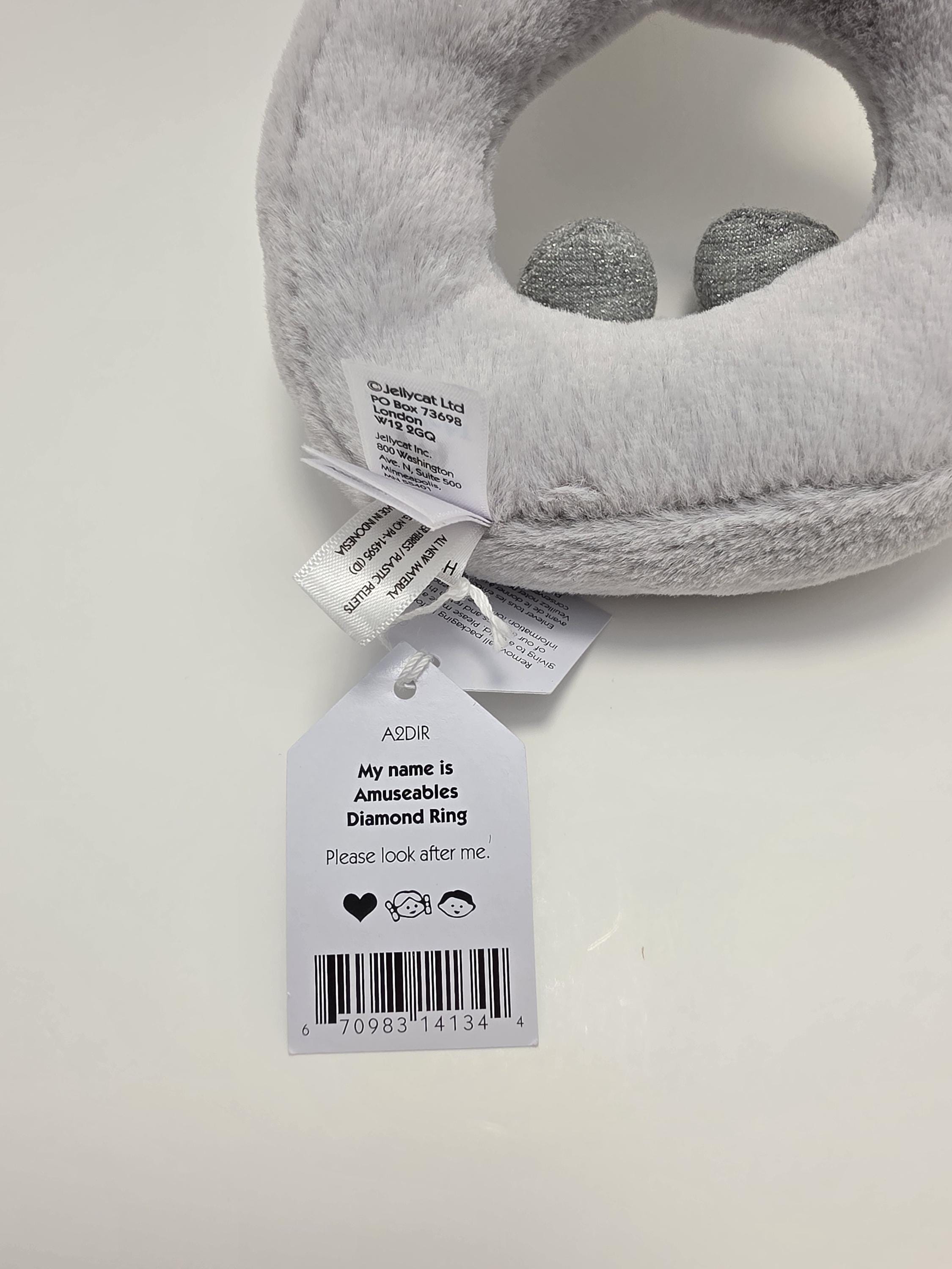 Jellycat Amuseables Diamond Ring Authentic New With Tags Pre Owned