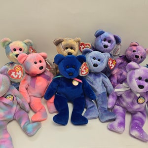 Ty Beanie Baby Clubby Bears - Ty Beanie Babies (8 inch) Vintage Beanies