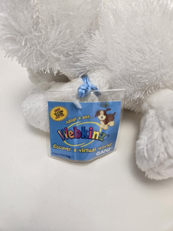 Adorable Vintage Webkinz White Bunny Plush With Tag/code, Ganz