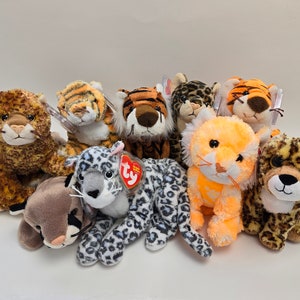 Ty Beanie Baby Wild Cats - Cat Beanie Babies (5 inch) Vintage Beanies