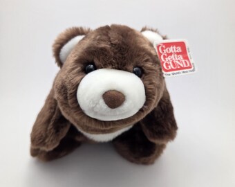 RARE Tag Gund 10 Gund Snuffles Chocolate Brown Teddy Bear Plush Stuffed Toy 7 Inch 1980 main image 1