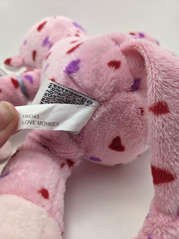 Adorable Vintage Webkinz Love Monkey the Pink Monkey Plush With Adorable Vintage Webkinz Love Monkey the Pink Monkey Plush With