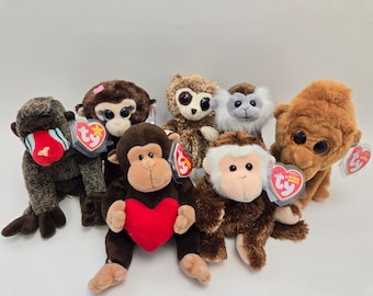 Ty ビーニーベイビー「サンセット」可愛いピンクのお猿さん！（6インチ