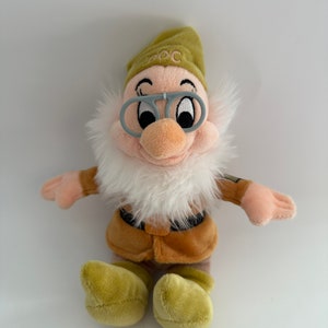 Disney Vintage Plush Doc the Dwarf from Snow White and the 7 Dwarves, No Tag ~ 6 inch