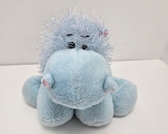 Adorable Vintage Webkinz “Blue Hippo” the Hippo Plush with No Tag/Code, Ganz Plush (9 inch)