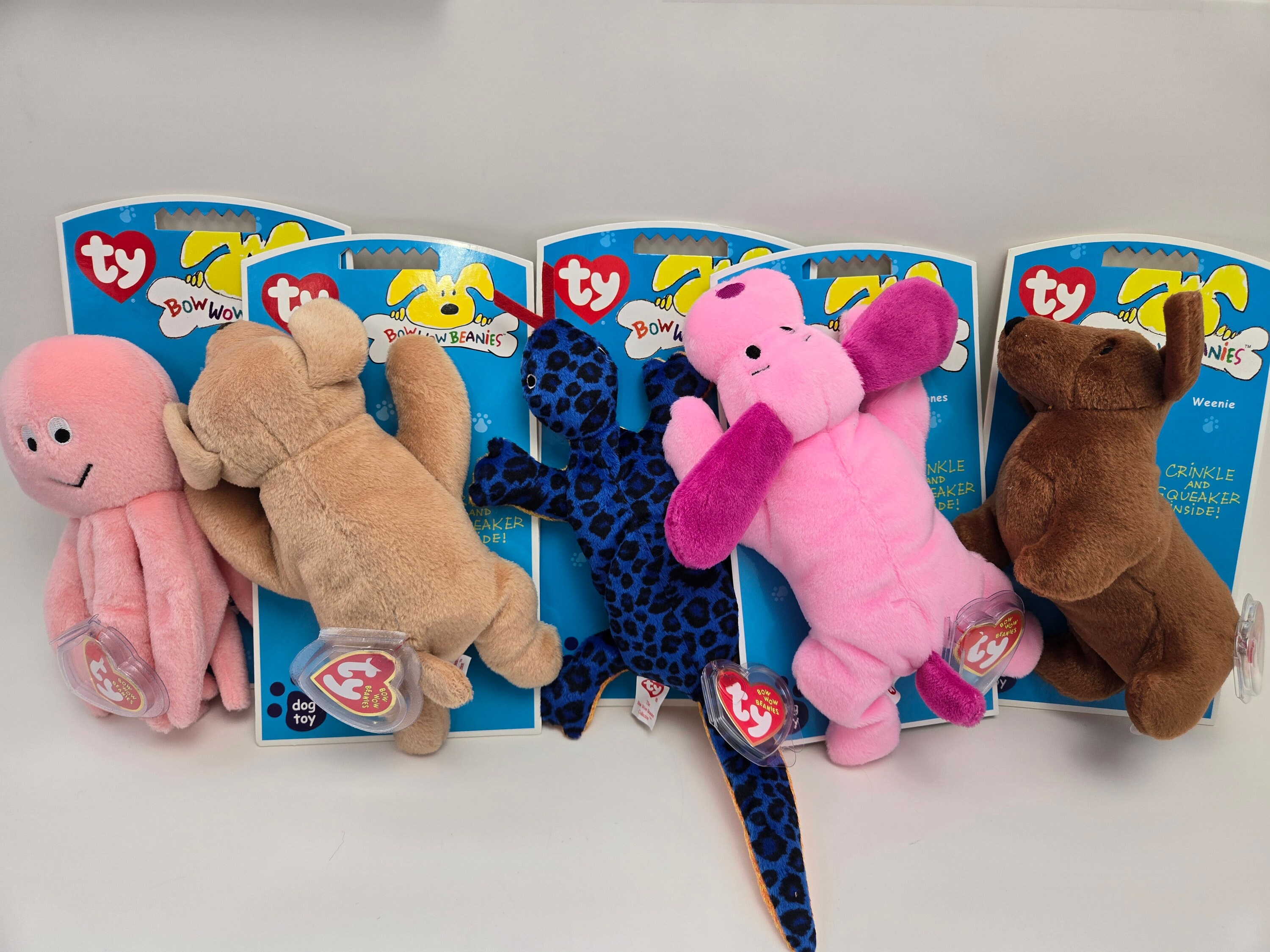 Ty Bow Wow Beanies - New in Box Dog Toy Squeaker Animals (5 Inch