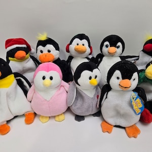 Ty Beanie Baby Penguins - Ty Beanie Babies (6 inch) Vintage Beanies