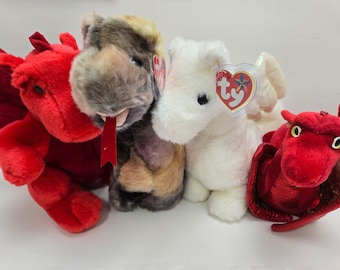 Ty Beanie Buddies - Dragons - Ty Beanie Buddy (12 inch) vintage mutsen