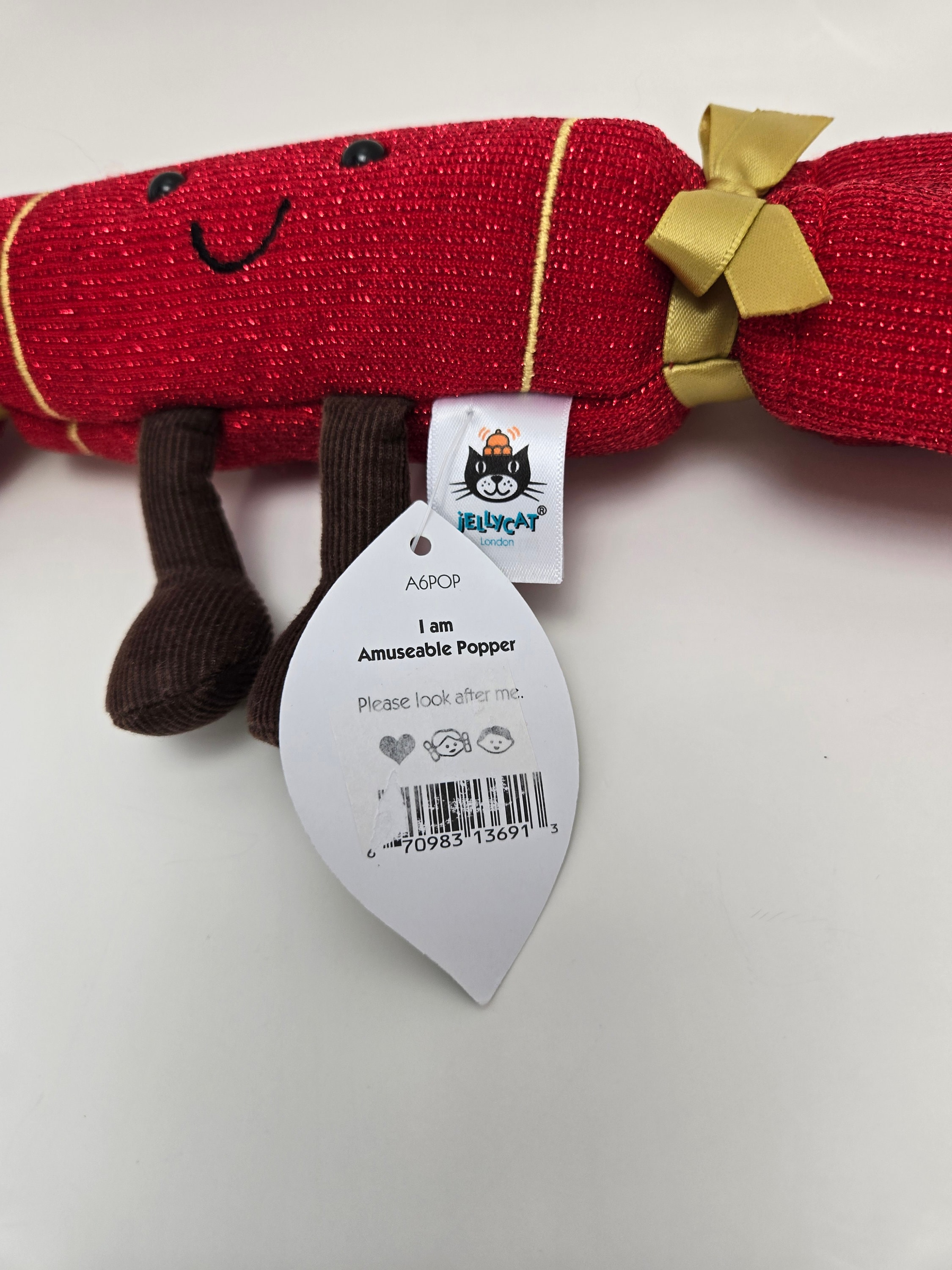 廃盤  Amuseable Popper 新品·タグ付き Jellycat Amuseable Popper Collectible New With Tags! (7 Inch