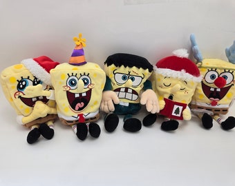Ty Pluffiesコレクション「スポンジ・ボブ」ソフトぬいぐるみ（8インチ