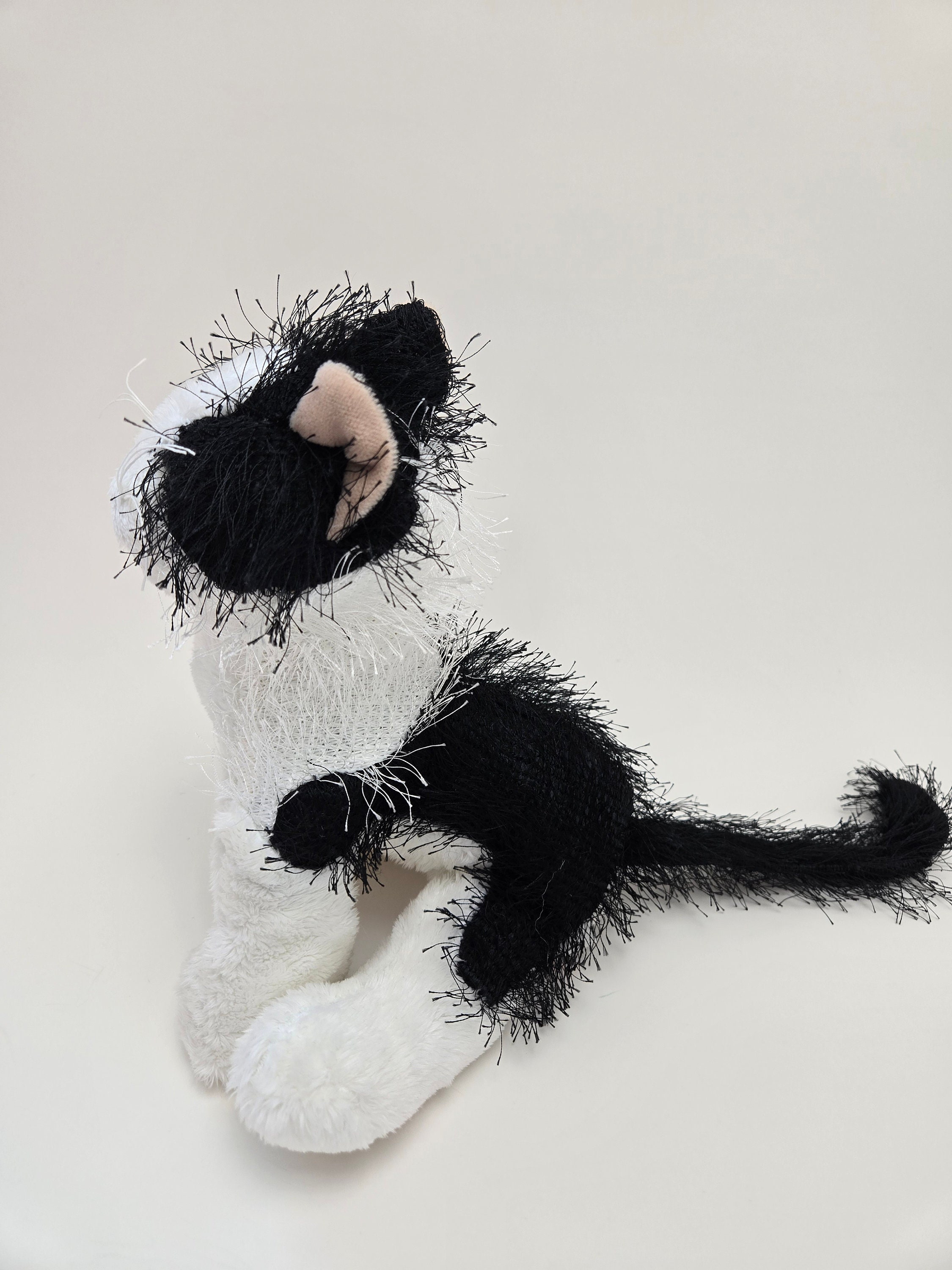 Vintage Webkinz “black and White Cat” the Tabby Cat Plush With No