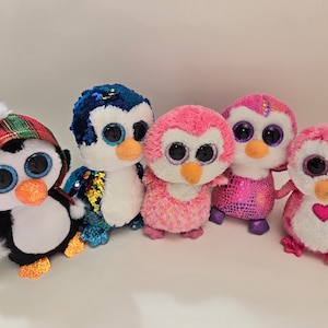 Ty Beanie Boo Penguins - Beanie Boos - No Hang Tags (6 inch) Vintage Beanies