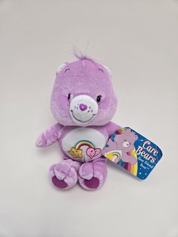Bedtime Bear Purple Care Bear With Milkshake Name Vintage Purple