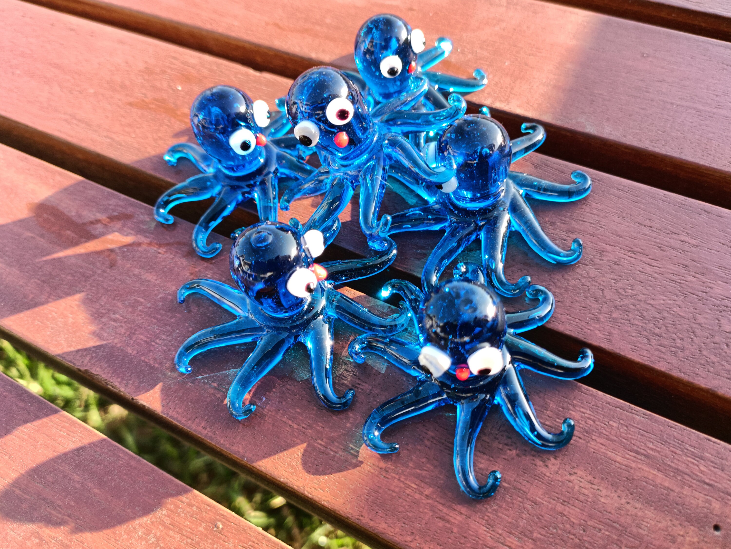 Art Glass Animal Figurines Octopus Handmade Glass Figurine Lampwork Art Glass Animal Figurines Octopus Handmade Glass Figurine Lampwork