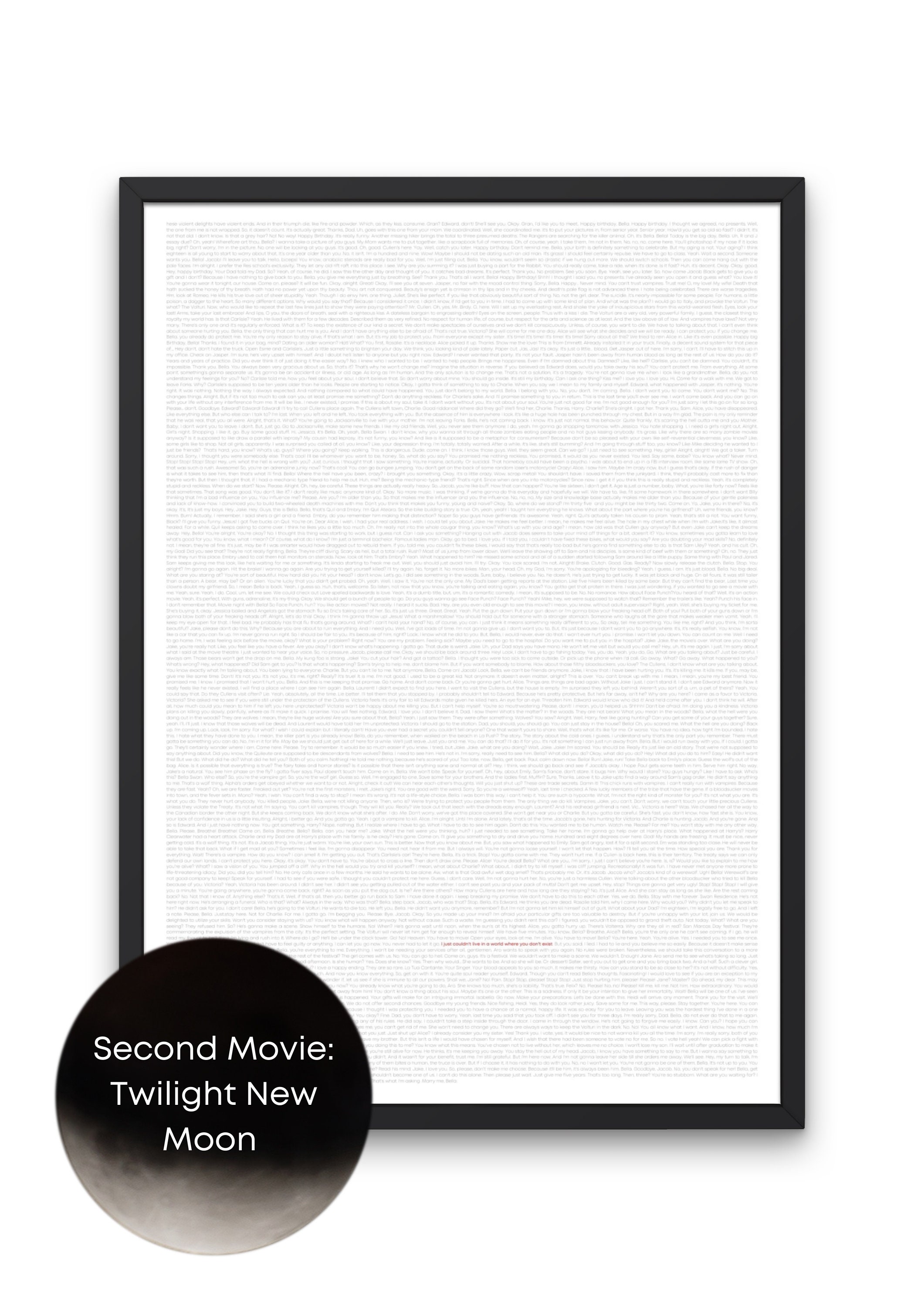 Twilight Saga Full Movie Script Digital Prints X 5 - Etsy