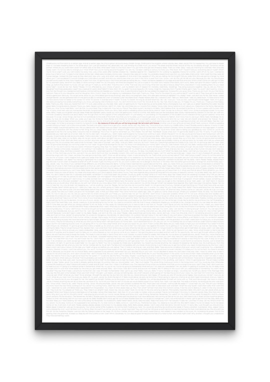 Twilight Breaking Dawn Part 1 Full Movie Script Digital Print