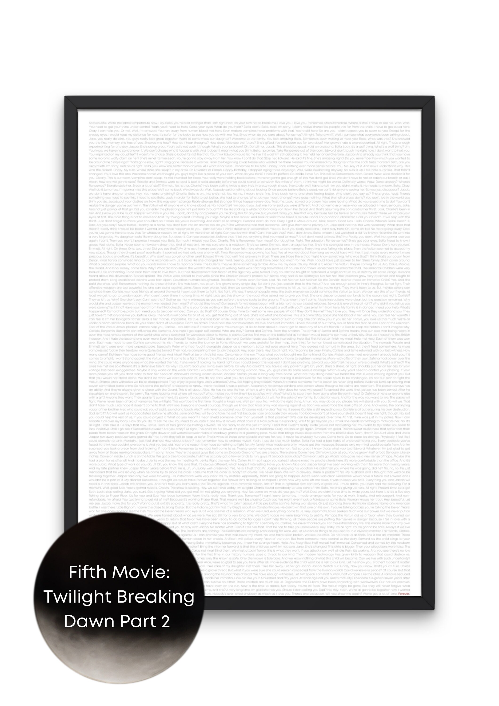 Twilight Saga Full Movie Script Digital Prints X 5 Etsy