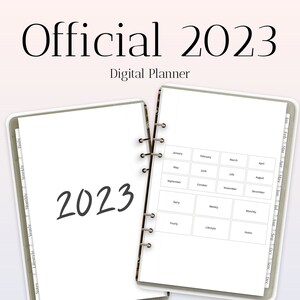 Minimalist 2023 Hyperlinked Digital Planner