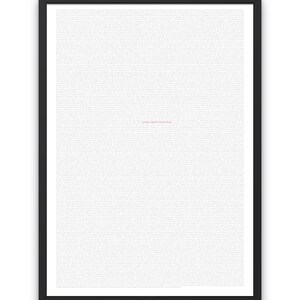 Puede incluir: Una impresión enmarcada en negro con fondo blanco y una sola línea de texto en rojo que dice "Sometimes a diamond is a diamond in the face that you see".