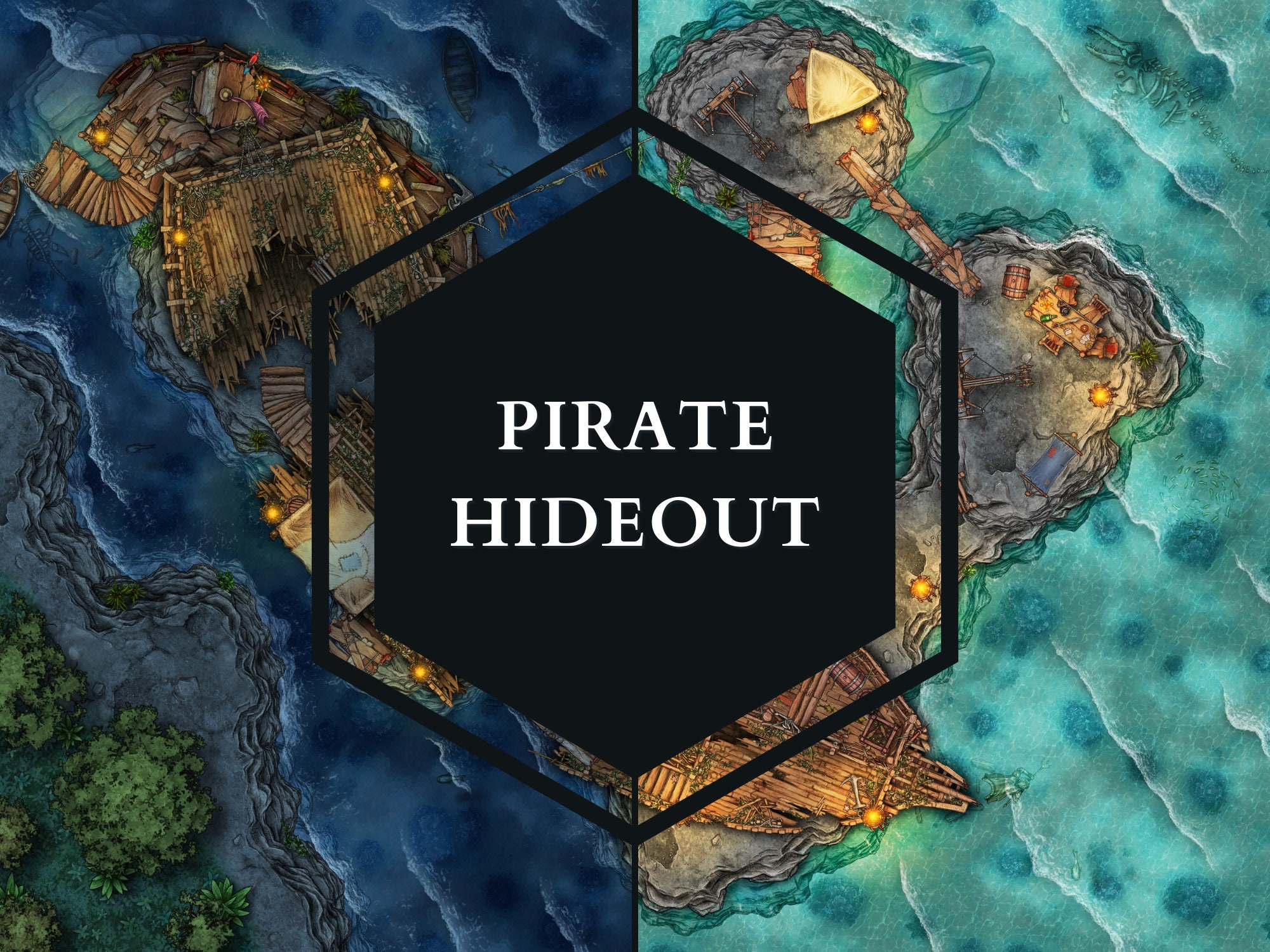 Pirate Hideout Battle Map 4K 2K Dnd Map Dungeons and Etsy Ireland
