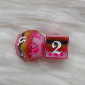 A Spider of Many Talents D&D Dice Set Angel Dust Hazbin Hotel image 4