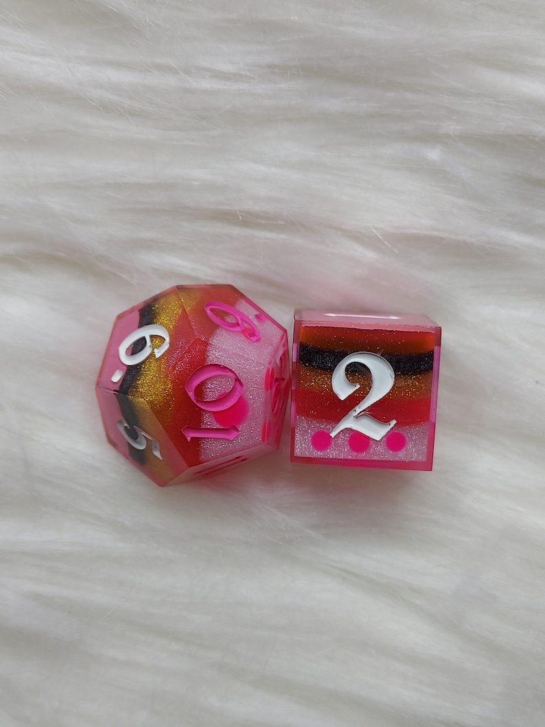 A Spider of Many Talents D&D Dice Set Angel Dust Hazbin Hotel image 4