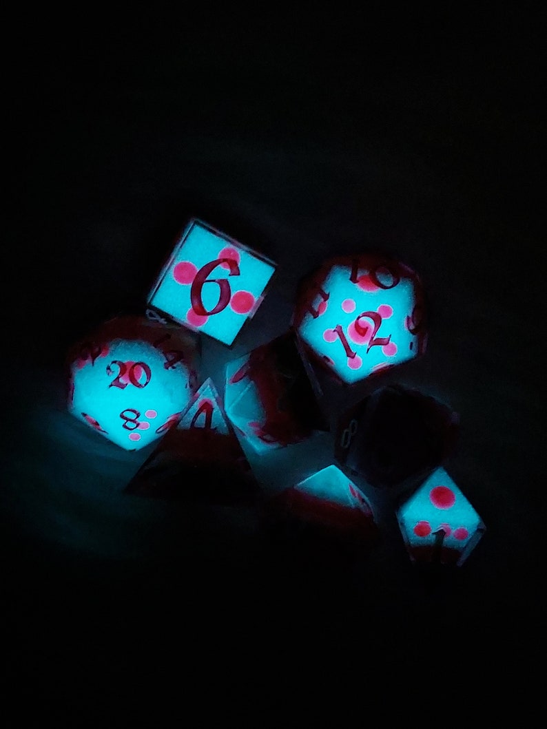 A Spider of Many Talents D&D Dice Set Angel Dust Hazbin Hotel image 2