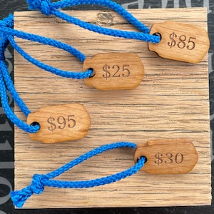 10 pk of 1/8&quot; thick custom engraved price tags