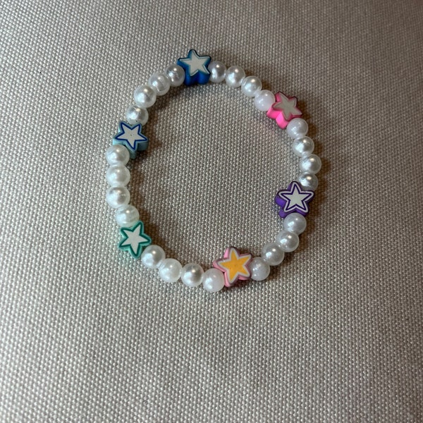 Trendy Stars & Pearls Necklace With Bracelet main image 1