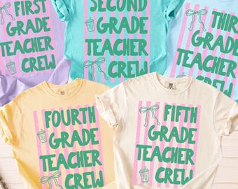 Teacher Team Shirts, Comfort Colors Back to School Shirt, Matching Grade Level Crew Tees, Teacher Gift, First Day of School