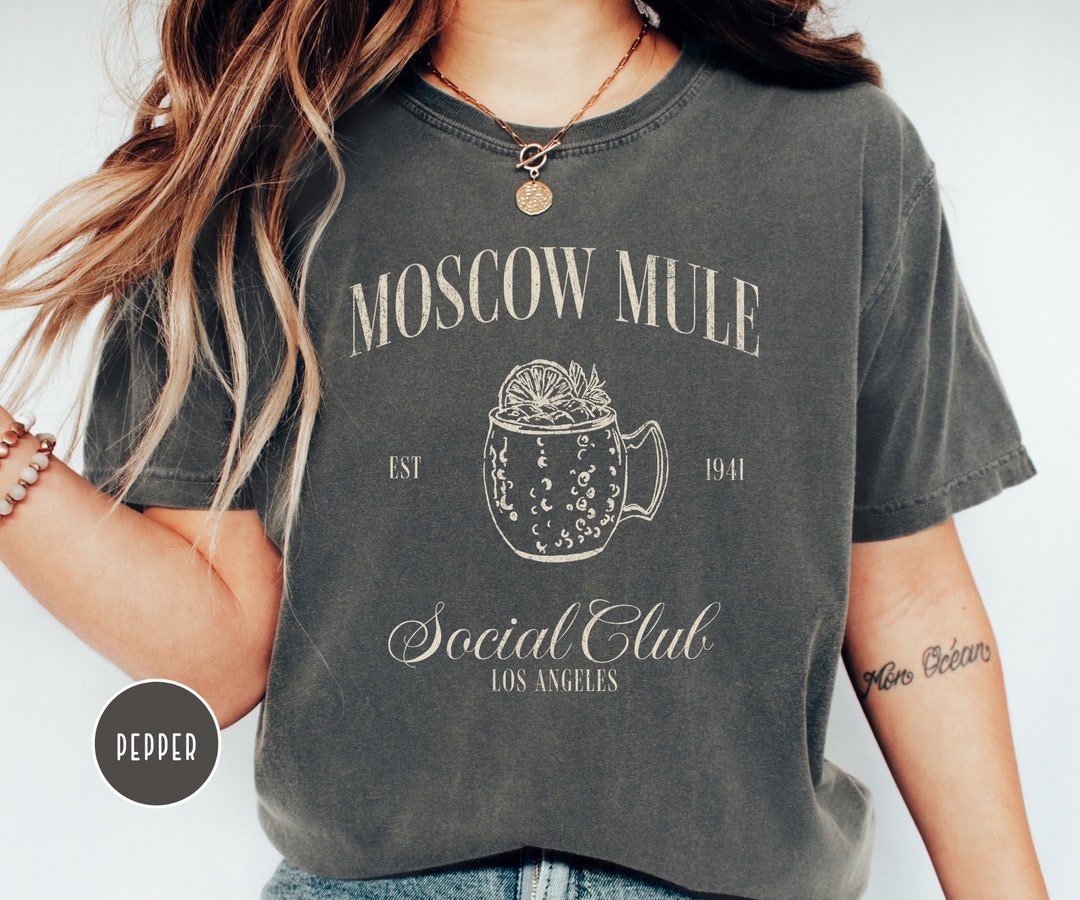 Moscow Mule Social Club Tshirt, Comfort Colors, Vodka Lover Shirt