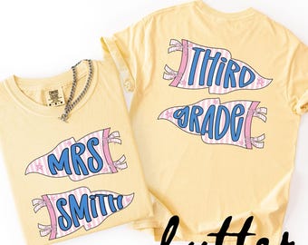 Personalized Third Grade Teacher Shirt, Comfort Colors Tshirt, Back To School Gift, Custom 3rd Grade Teacher Tee, First Day of School