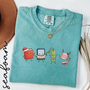 Christmas Book Lover Shirt, Funny Bookish Tee, Holiday Book Club Shirt, Xmas Reader Gift, Comfort Colors Bookworm Tee