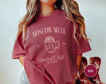 Moscow Mule Social Club Tshirt, Comfort Colors, Vodka Lover Shirt