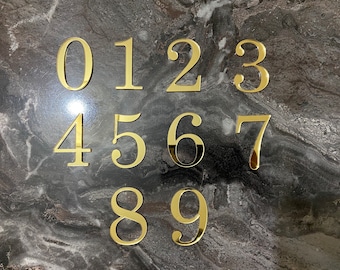Custom Gold Numbers - Numbers for Date - Wedding Date - Door Numbers - Wall Clock Number