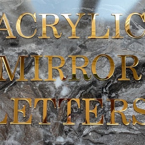 Custom Acrylic Letters - Personalized Sign - Gold, Silver Letters - Wedding Text - Acrylic Letters for Wall