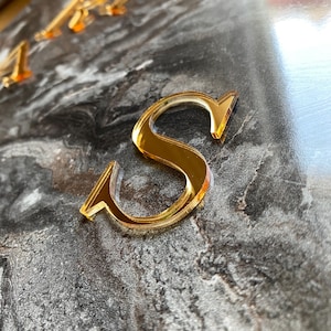 Acrylic Gold Letters, Acrylic Letters for Sign, Wall Letters, Mirror 3d Lettering, Editable Gold Words