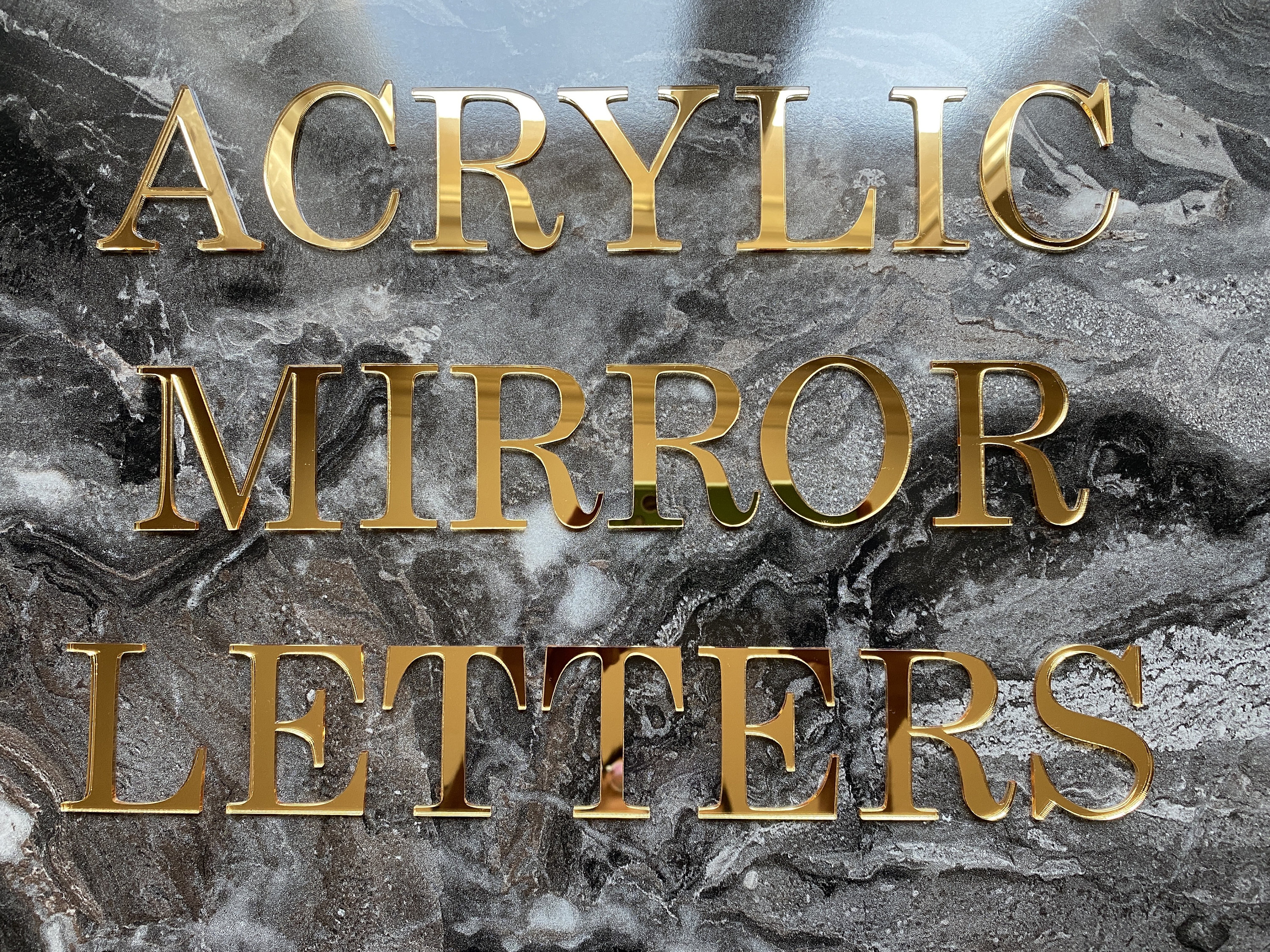Custom Acrylic Mirror Letters, Wedding Decor, Cake Topper - Etsy
