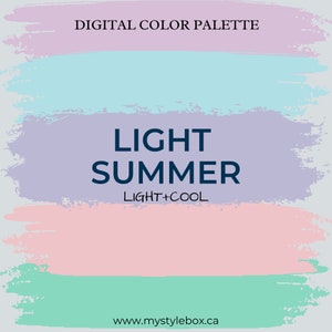 Light Summer Season Digital Color Palette