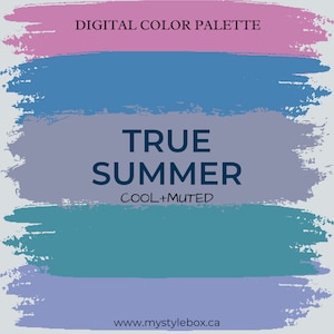 True (Cool) Summer Season Digital Color Palette