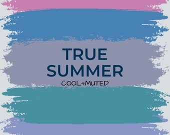 True (Cool) Summer Season Digital Color Palette