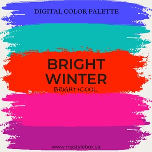 Bright Winter Season Digital Color Palette
