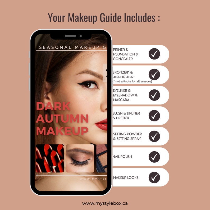 Dark (Deep) Autumn Color Season Makeup Guide