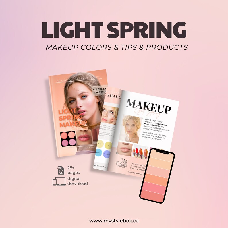 Light Spring Color Season Makeup Guide - Etsy