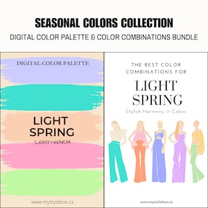 Light Spring Season Digital Color Palette and Color Combinations Bundle