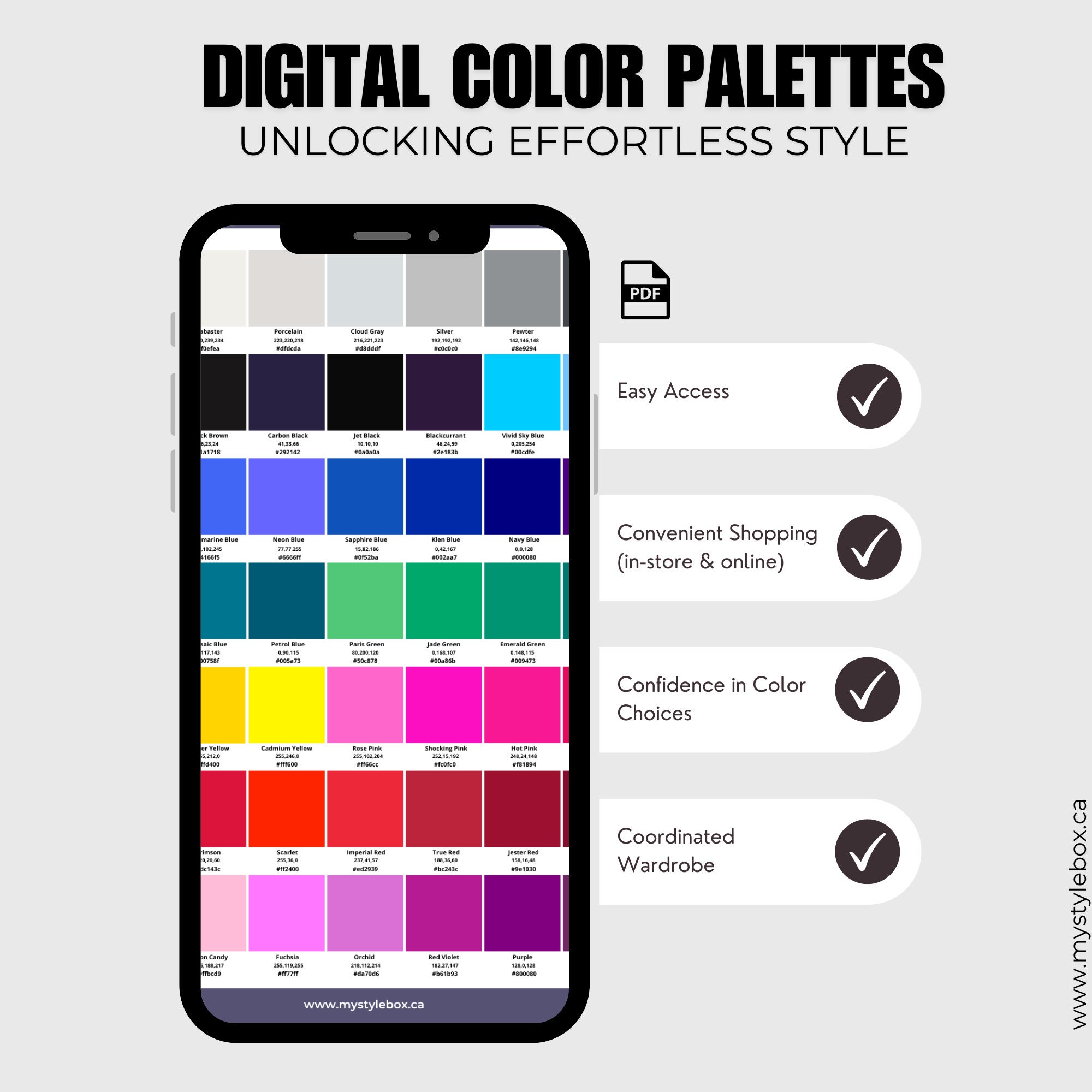 Bright Spring Season Digital Color Palette - Etsy